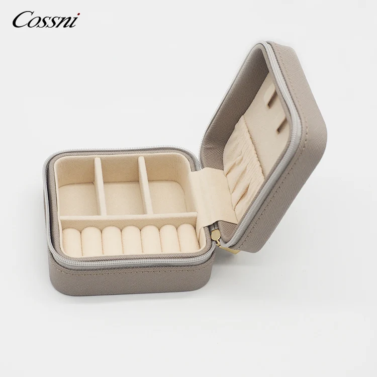 

high quality small box for jewelry ring necklace gift jewelry storage box luxury velvet cardboard travel leather box jewelry, Customized