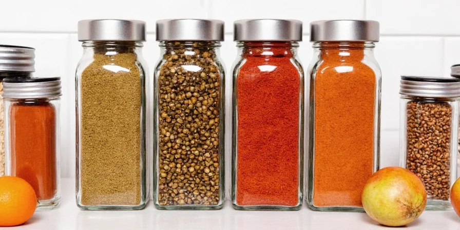 Perfectly organized spice rack