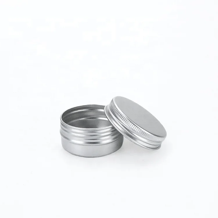 
30g High Quality Silver Aluminum Jars Cosmetic Round Metal Tin Box 