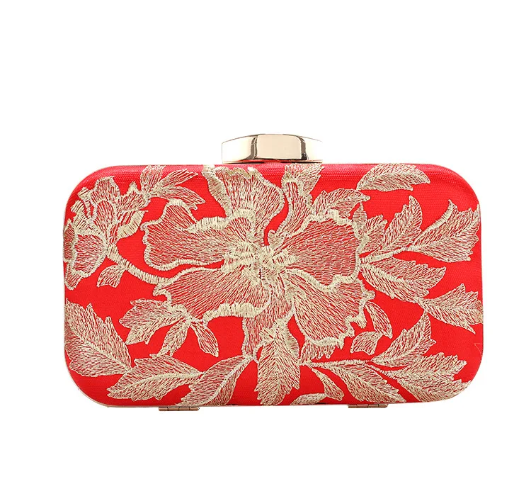 

new women clutch party evening bags 2021 unique wedding embroidery ladies luxury leather clutch bags