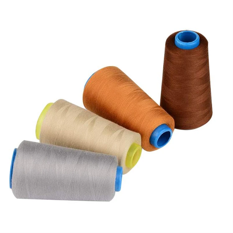 

tailoring materials 100% spun polyester yarn sewing thread ticket 120 raw white 5000m turkey, Dyed