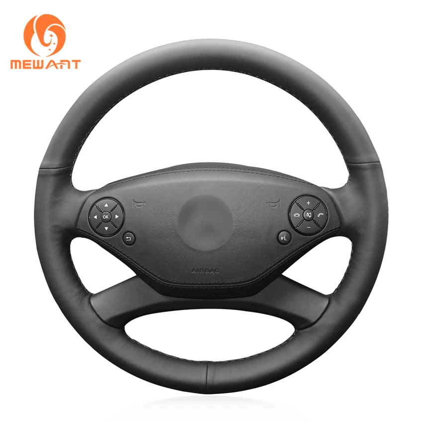 

Black Artificial Leather Hand Sewing Steering Wheel Cover For Mercedes-benz CL-Class C216 S-Class W221 2010 2011 2012 2013 2014