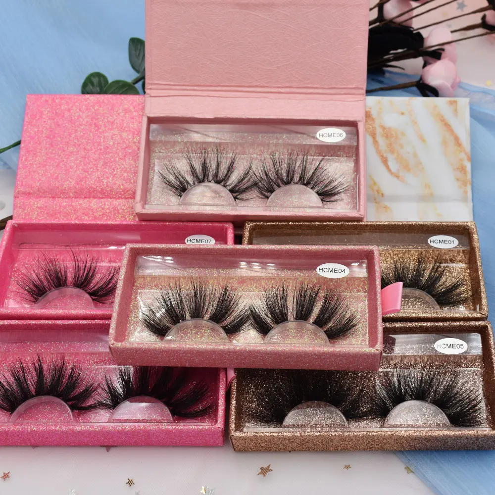 

Natural mink vegetarian variety custom packaging real 5d mink eyelashes lashes3d wholesale vendor 25mm bulk