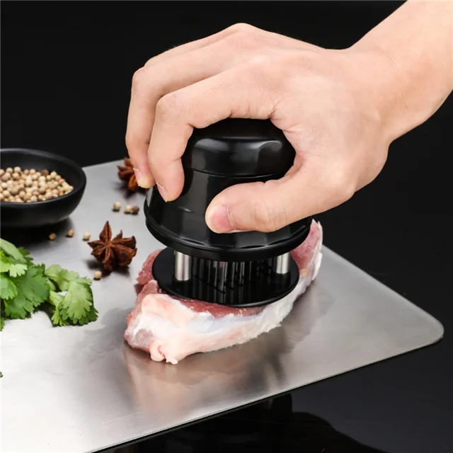 

Blades Tender Meat Hammer For Beef Steak Professional Meat Tenderizer Needle With 56 Stainless Steel Kitchen Accessorie, As show