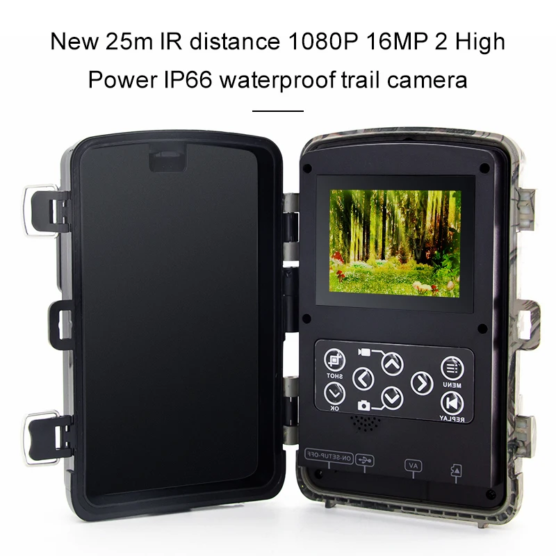 

best-selling New 25m IR distance 1080P 16MP 2 High Power IP66 waterproof trail camera Amazon's best-selling ex-factory price OE