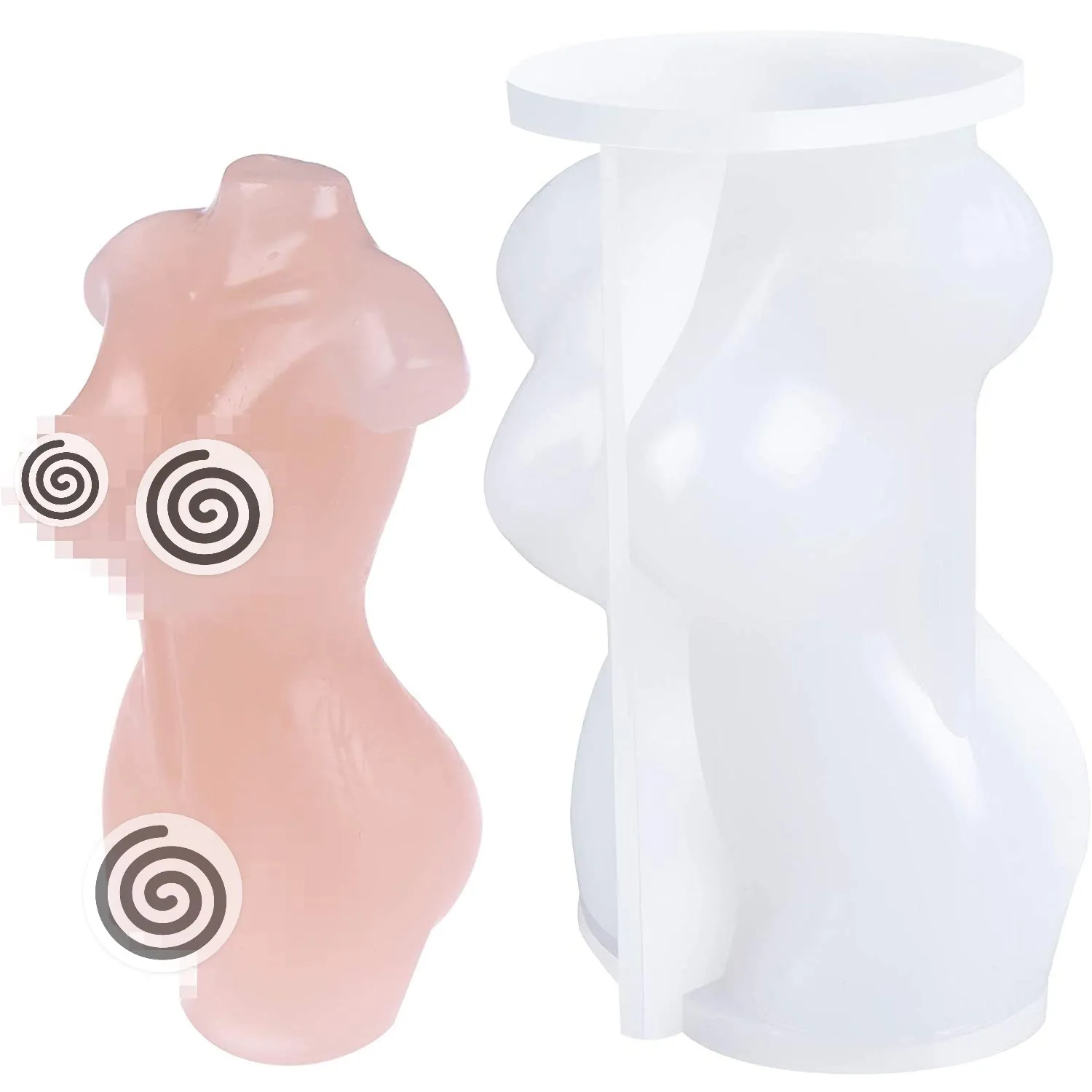 

Wholesale molde de silicona resin molds human women torso silicone female body candle mold, As the picture