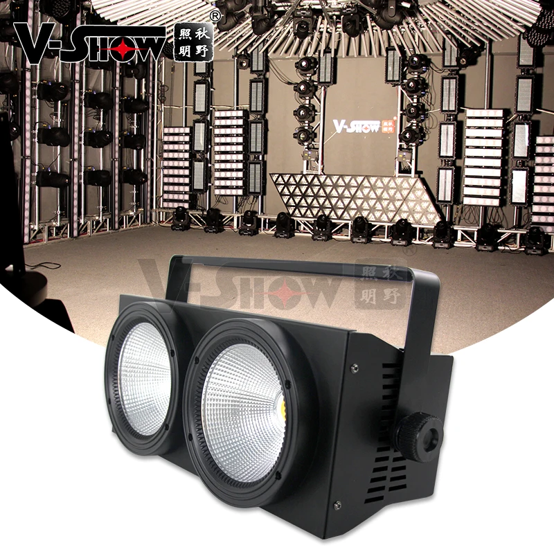 

slow shipping 4pcs COB LED BLINDER 2 2 x 100W Warm White Linnear Dimmer DMX/Auto/Sound Control Power IN/OUT Con