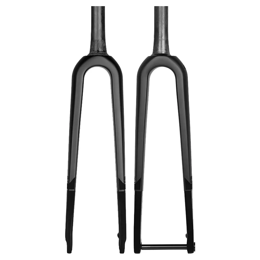 

New TOSEEK Gravel Road Bicycle Front Fork Light Full Carbon Fiber Bike Barrel Shaft Straight Tube Disc Brake rigid fork