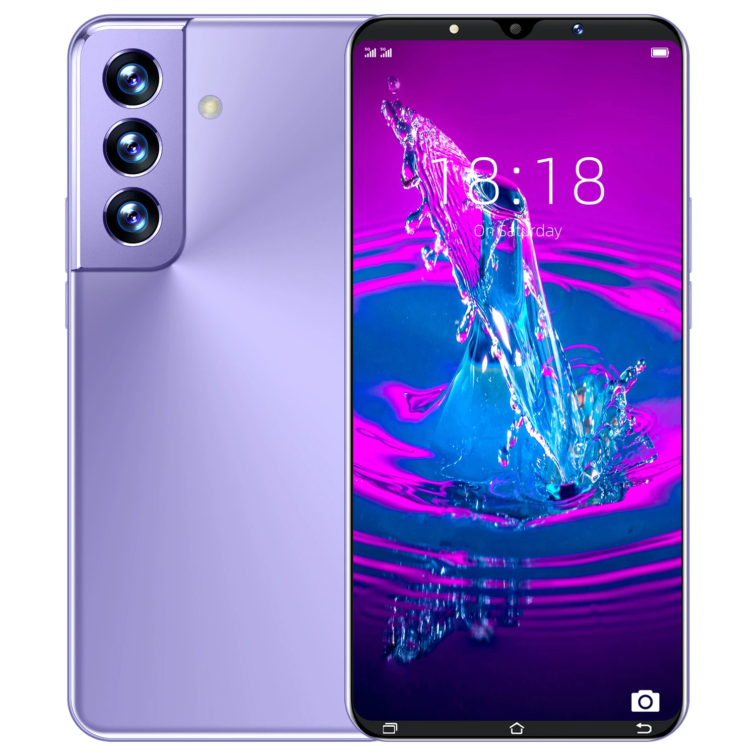 

Factory price S21 4GB+64GB 5.3 inch Hexa core 5G Android fingerprint mobile phone, Black/white/purple