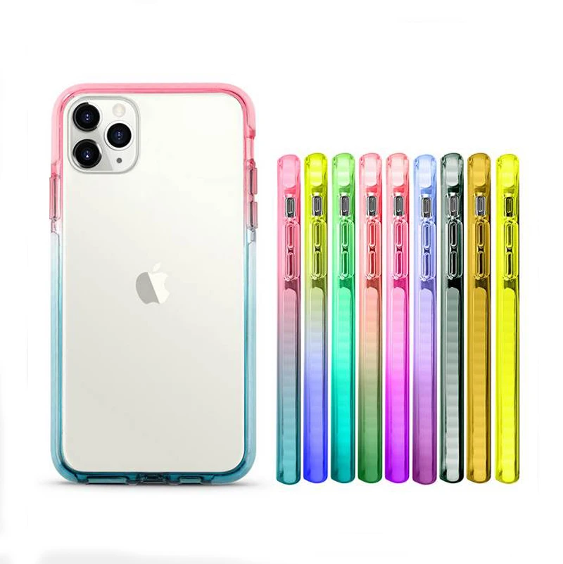 

Qian Du_ Shockproof Gradient TPU+PE+TPE 3 in 1 Hybrid Case for iPhone 12 Anti Scratches Covers for iPhone