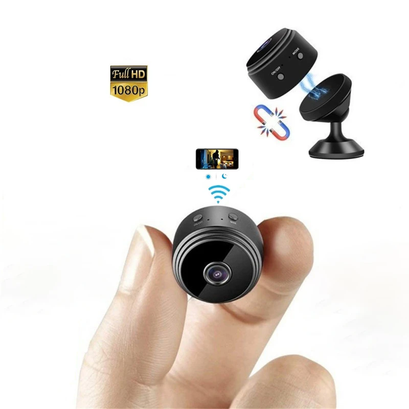 

Mini Camera Wifi Spy Wireless IR night vision Motion Detection Magnet Battery Rechargeable Wireless Small Cameras HD 1080P, Spy hidden cam