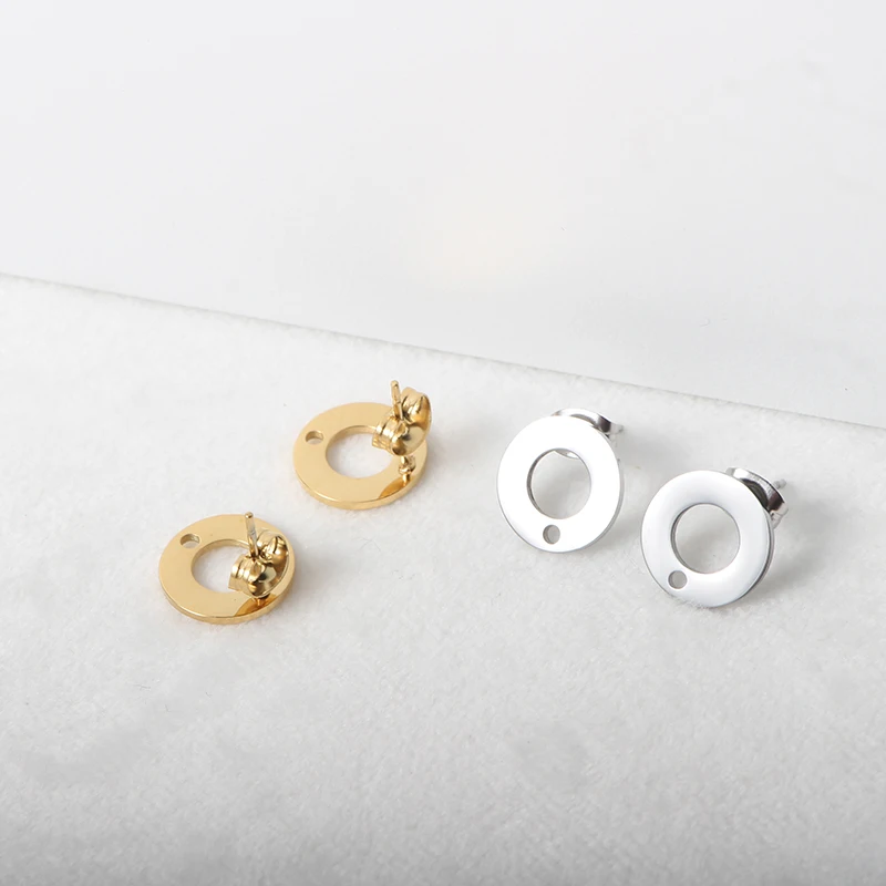 

Wholesales Custom Earrings DIY Jewelry Making Stainless Steel Korea Cute Stud Earrings