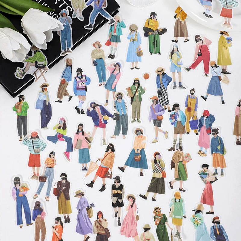 

40pieces/pack fashion Sticker Pack Star River Hot World Ideal Series Cartoon Character Journal Decorative Stickers 4 Models