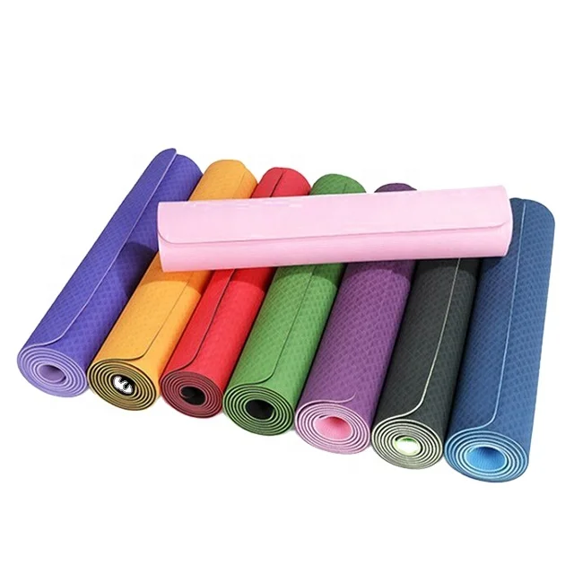 

TPE Fitness Gymnastics Custom Logo Printed Oem Eco Environmental Anti-slip Exercise Yoga Mat, 8 color optional