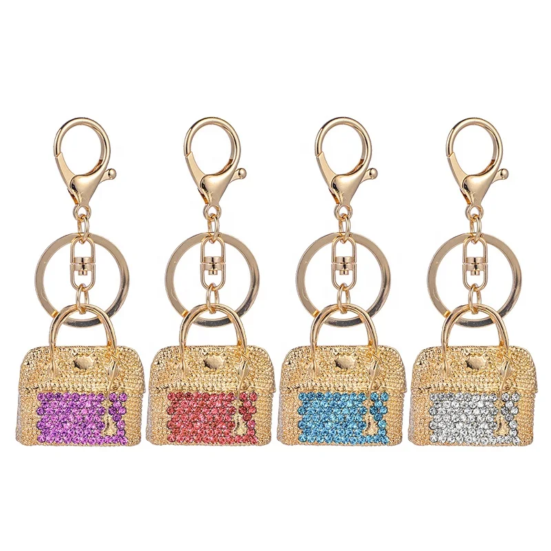 

Fashion Jewelry Crystal Rhinestone Handbag Women Accessories Keychain, Customized color