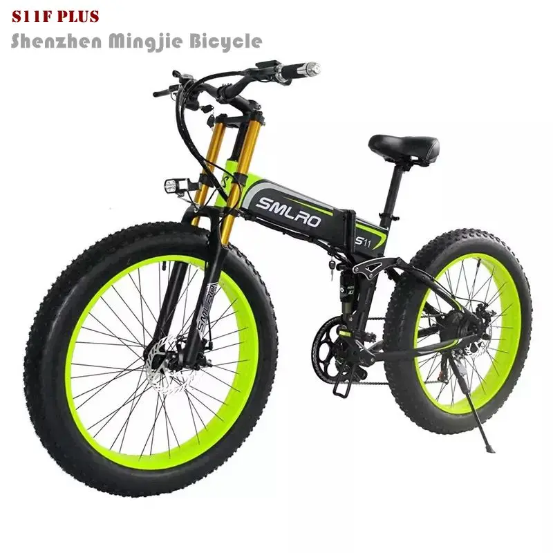 

2021 new model electric Bicycle LCD digital display control folding Fat Tire Snow electric bike Wholesales ebike
