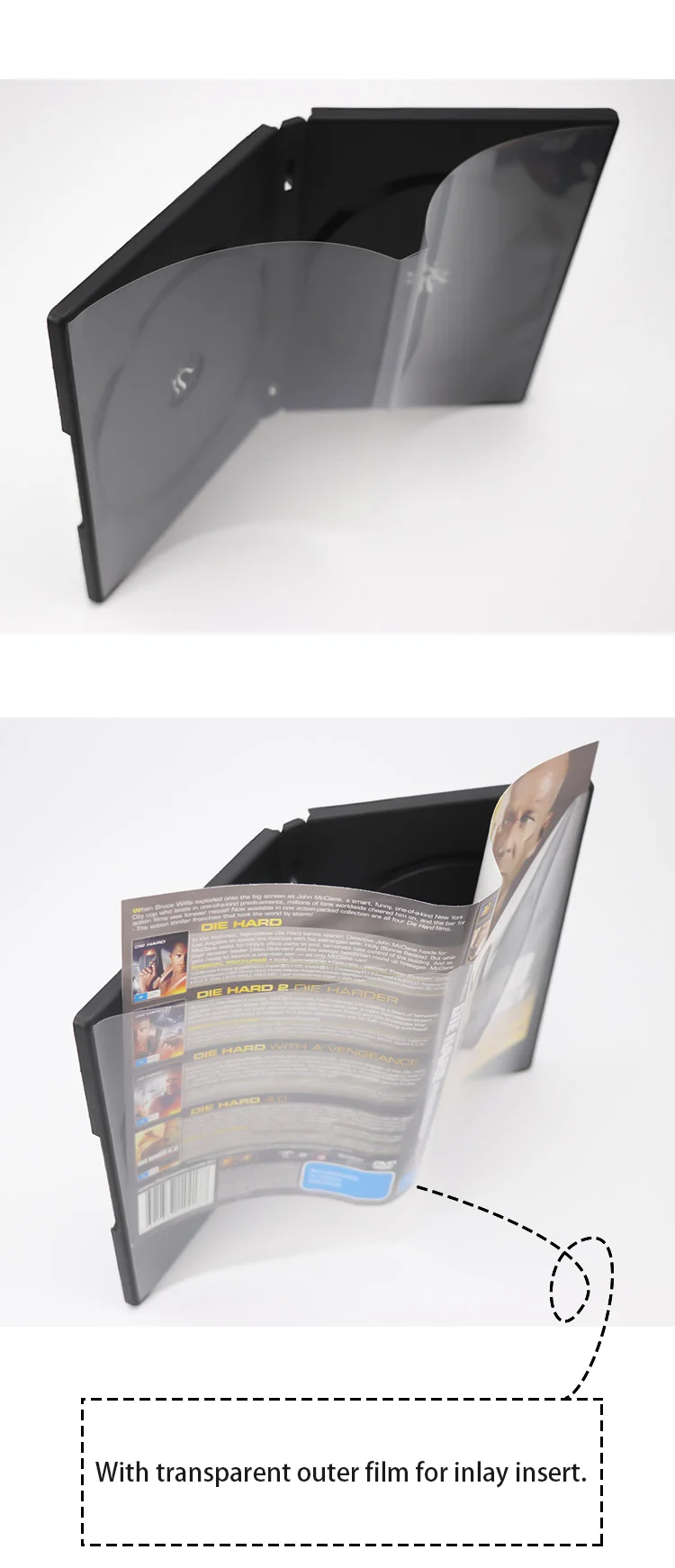 Black Packaging Storage Plastic Dvds Cd 14mm Pp Disks Cd Jewel Box