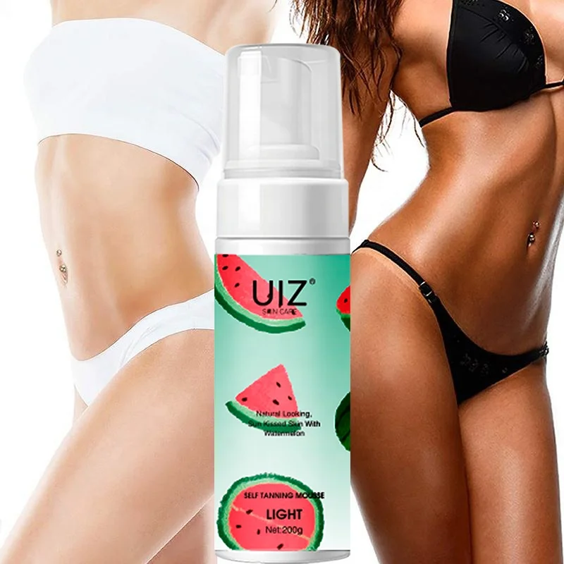 

Watermelon Instant Self Tanning Mousse Private Label Sunless Body Bronzer Vegan Self Tanner Lightweight Fake Tan Cream Lotion