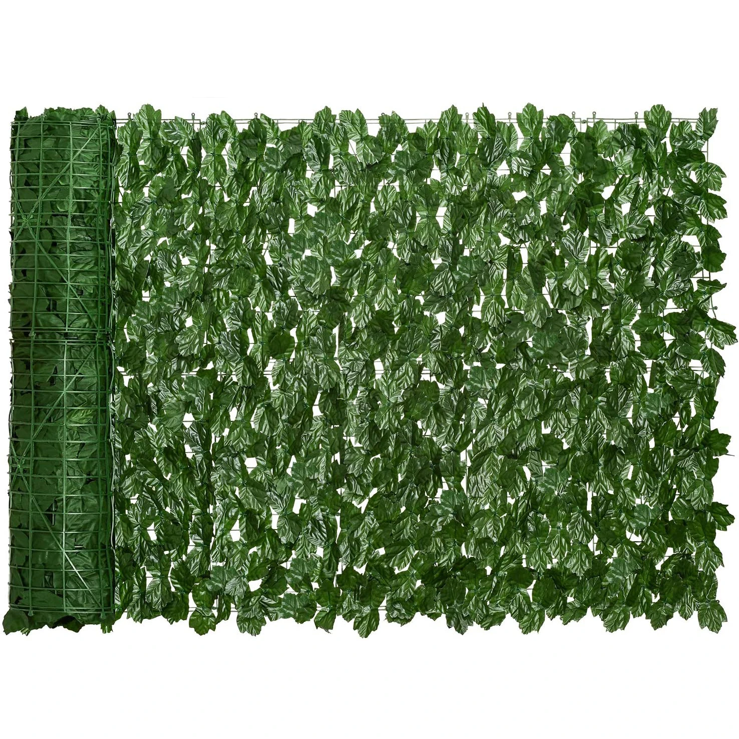 

2021 Hot sale decorative garden fence artificial leaves fence greenery fence roll, Green