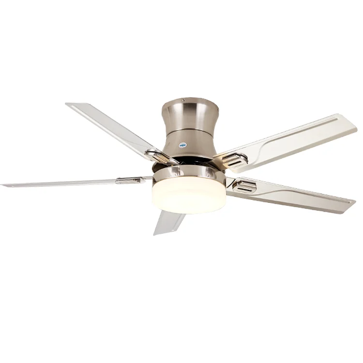 2019 New Design 52" Stainless Steel Blades Ceiling Mounted Fan Lamp Led