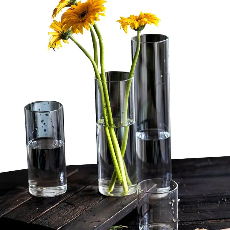 

Redeco Custom Fashion Vase Transparent Transparent Cylinder Wedding Vases Glass Cylinder Vase For Home Decor