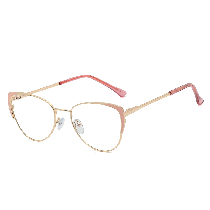 

SHINELOT 95689 Stylish Metal Frames Trendy Wholesale For Women Anti Blue Light Glasses Italian Eyewear Logo Custom