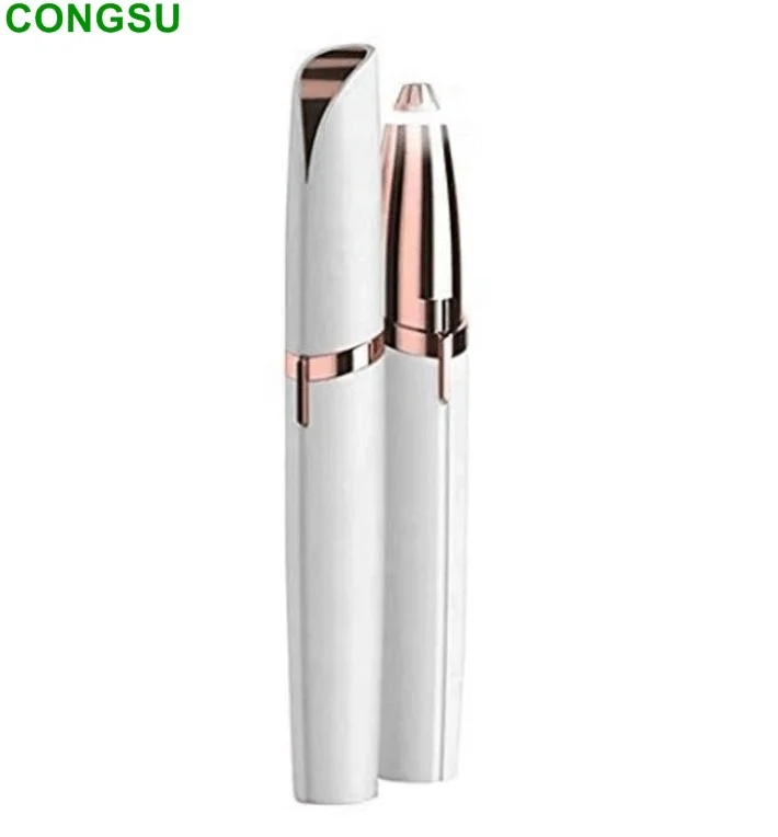 

Private Label portable Mini Facial Hair Eyebrow Remover Trimmer Shaver, White,red and golden