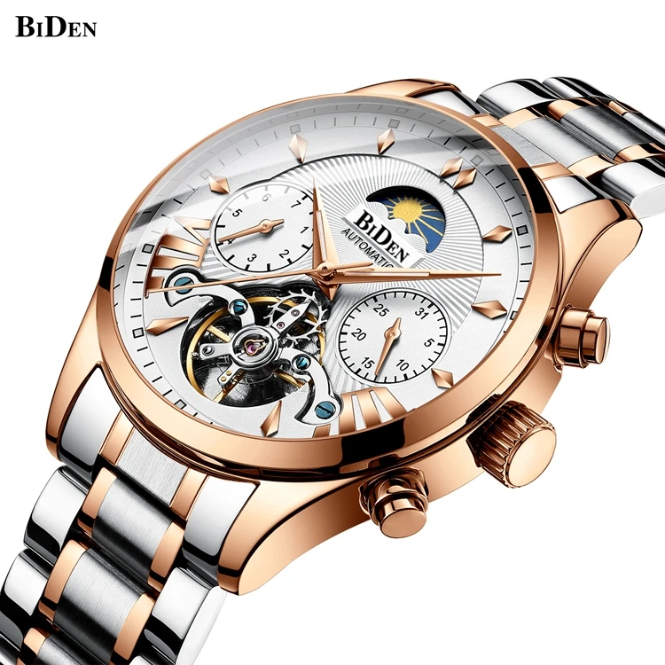 

BIDEN 0189 Brand Your Own Watches Men Wrist Watches Men Automatic Stainless Steel Watches For Men Automatic