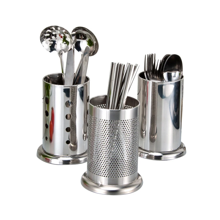 

Stainless Steel Utensils Holder Chopsticks Holder Multi-function For Store Chopsticks Knife Fork Spoon, Natural color