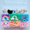 Hot Sale Individuality Colorful DIY Crystal Mud Kids Puzzle Toys Gift Five Grid Funny Charm Slime