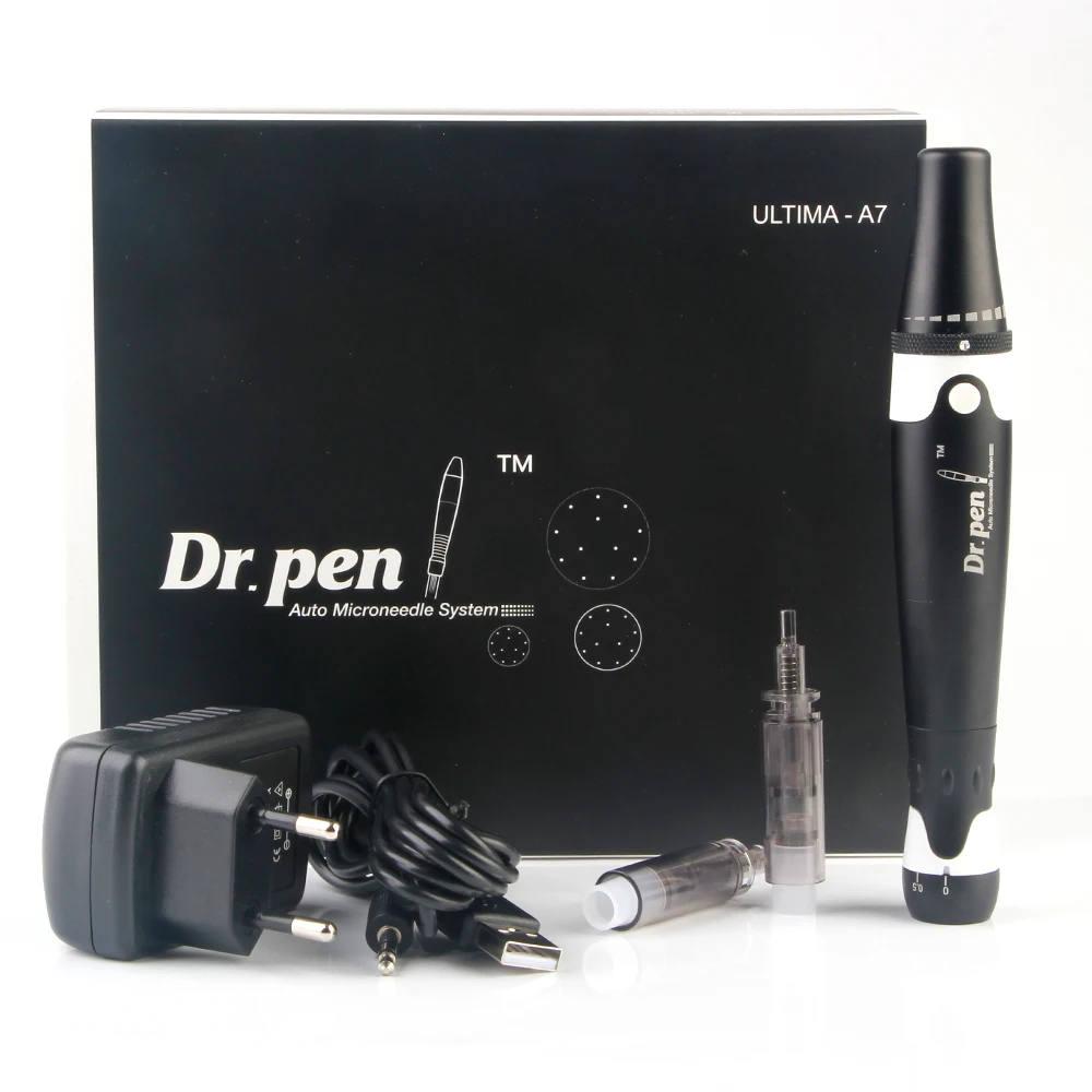 

Derma pen A7 Wired microneedle Dr.pen A7 cartridges Auto Micro Needle Anti-Aging micro needle, Black and white
