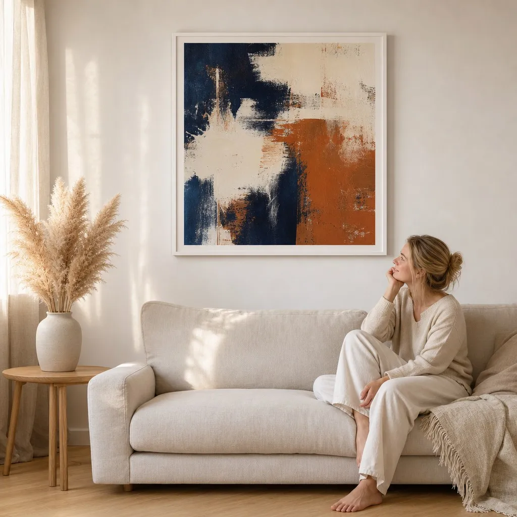 Art poster living room display