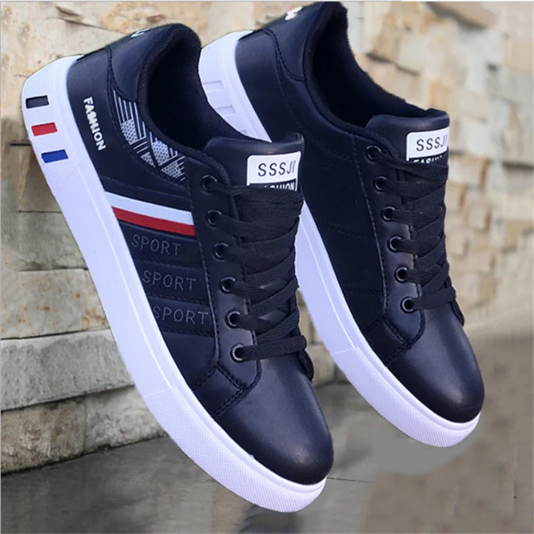 

Wholesale China Factory Fashion Low Price Durable Lace-up Non-slip Mens Sports Running Shoes And Sneakers, White+red, white+grey,black