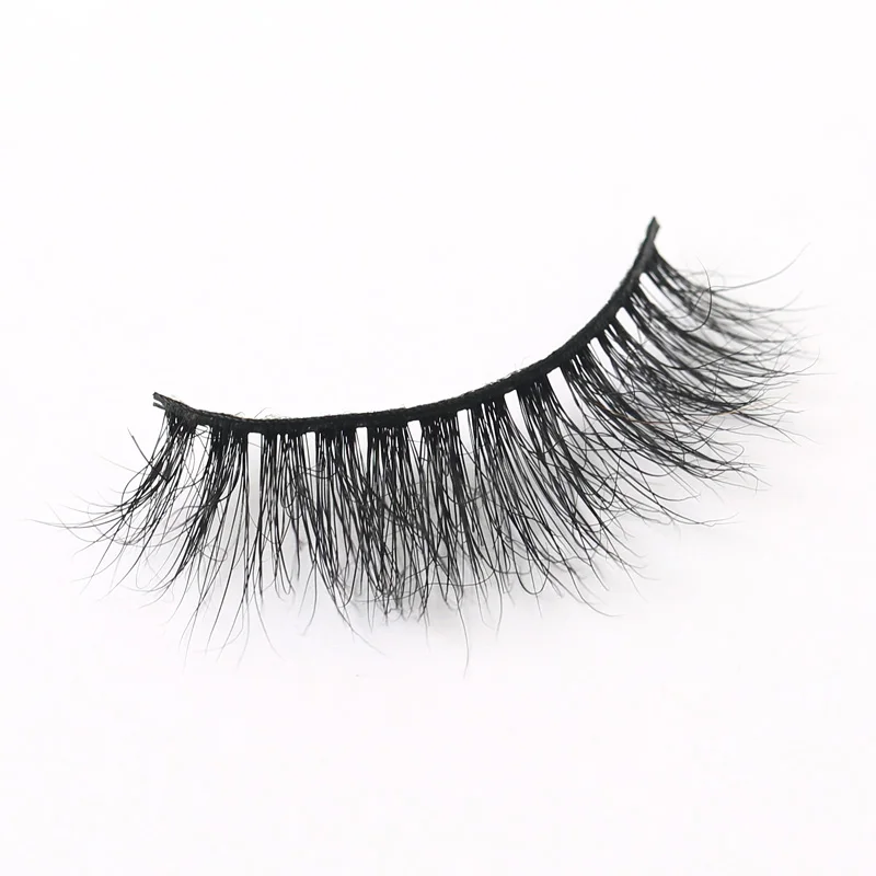 

Wholesale Real Mink Strip Lashes Private Label Packaging 3D Mink Eyelashes
