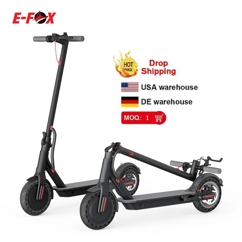 DDP Free Duty American USA US Warehouse Free Drop Shipping 36V 10Ah 350w Skateboard Foldable E scooter Adult Electric Scooter