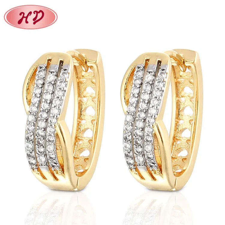 

Wholesale Dubai Gold Jewelry Earring 18K Gold Hoop Earrings