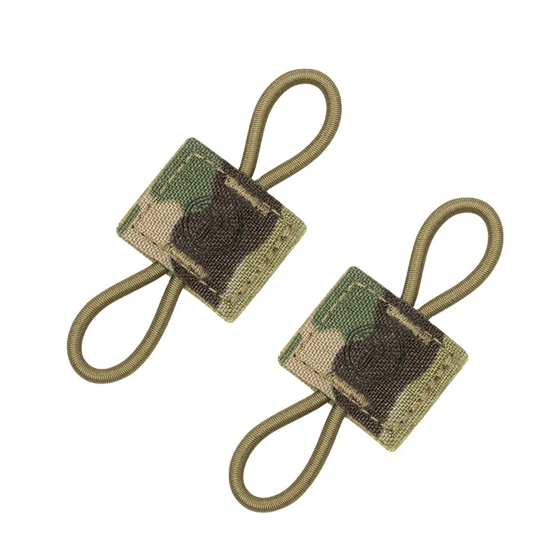 

TOPTACPRO Multicam Tactical MOLLE Elastic Holder 2PCS Binding Retainer for Antenna Stick Pipe