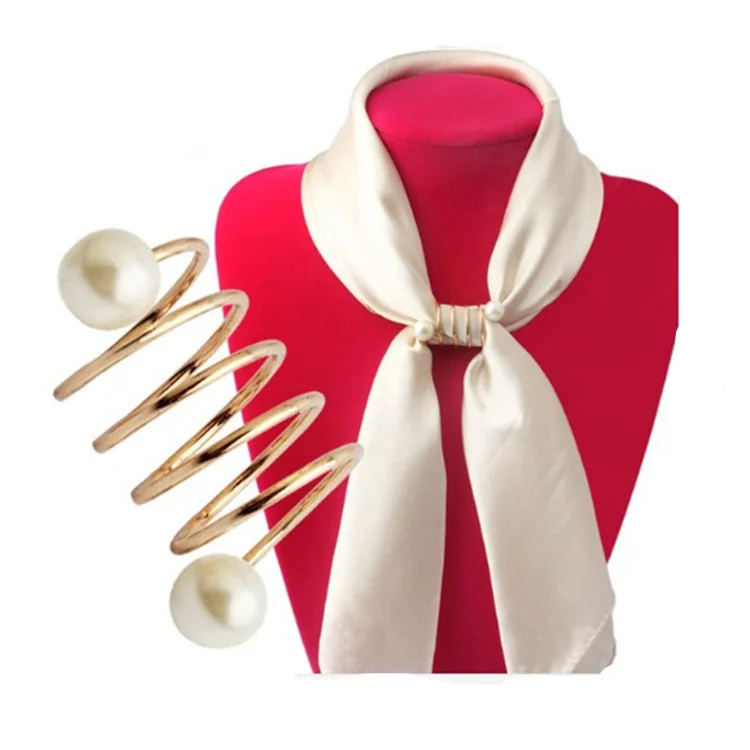 

Muslin Gift Scarf Swirl Shape Silk Scarf Buckle