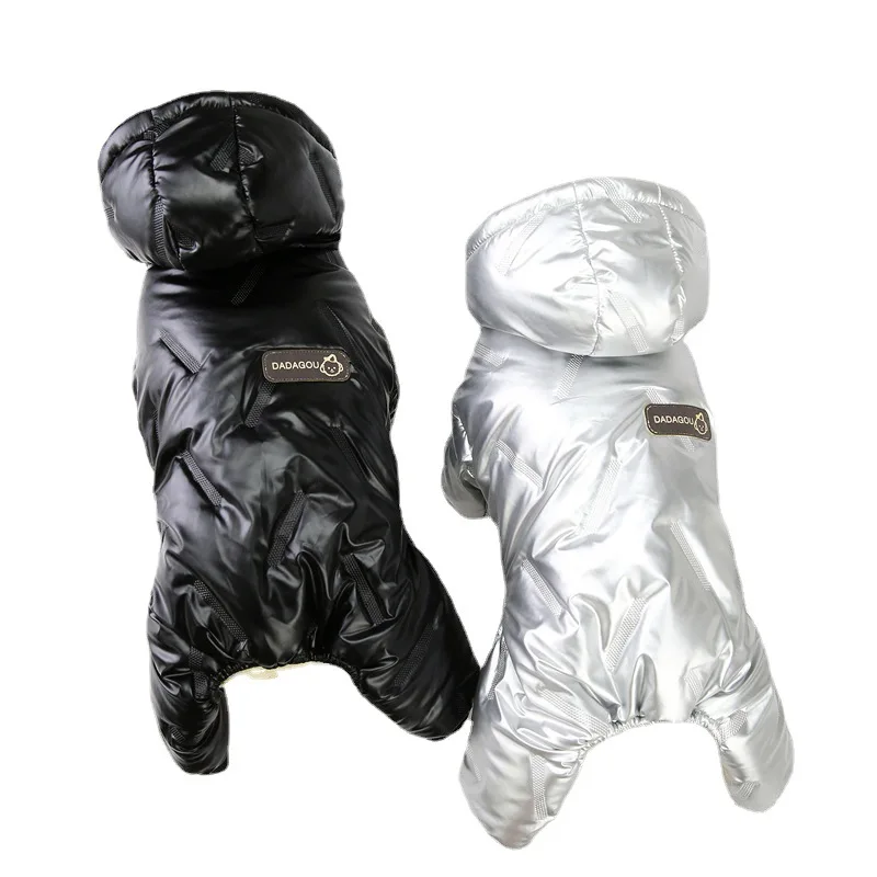 

New Fashion Pet Luxury Clothes Dog Winter Warm Clothes Winter Windproof Coat Jacket, Black , white