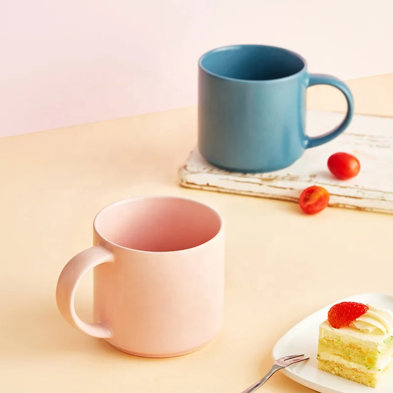

Wholesale Custom Blank Porcelain Mugs Cups Plain White Pink Blue Ceramic Sublimation Coffee Cups Mugs