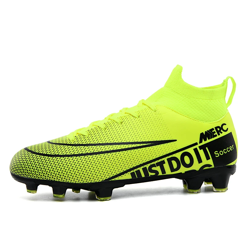 

2021 custom professional high-top football boot soccer shoes for men, Blue,red,white