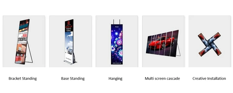 Indoor smart USB WIFI 4G HDMI p2 led screen stand