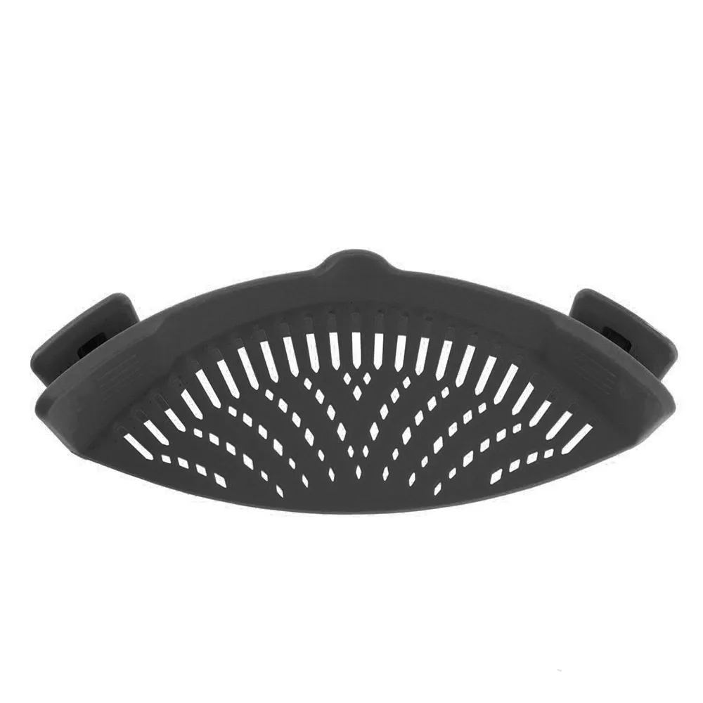 

Kitchen Food Strainer Silicone Snaps Strain Clip On Colander Fits Many Pots and Bowls for Spaghetti Pasta Colander, Green, red, purple, black, gray, etc.