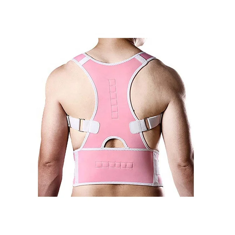 

Magnetic Therapy Posture Corrector Brace Shoulder Back Support Belt for Men Women, Pink, blue, black back support belt