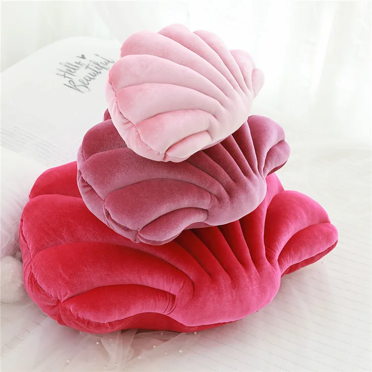 

Cashmere shell pillow home aquarium decorative cushion customized scallop plush toys pillow