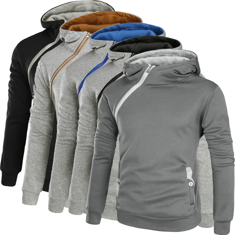 

wholesale high quality new fashion wholesale zipper pocket sportswear men work out hoodie, Customized color