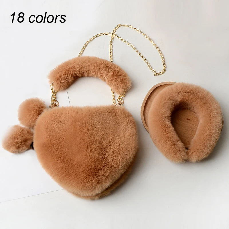 

Custom Luxury Pocket Kids Purses and Handbags Set for Women Ladies 2021 Bags and Hairbands Set Faux Purse Set Fox Fur Headbands, 18 colors