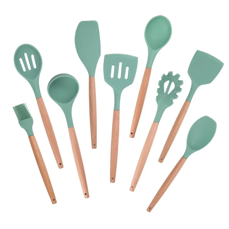 

Eco-friendly Heat-resistant Non-Stick Silicone Kitchen Spatula Cooking Tools Utensils Set