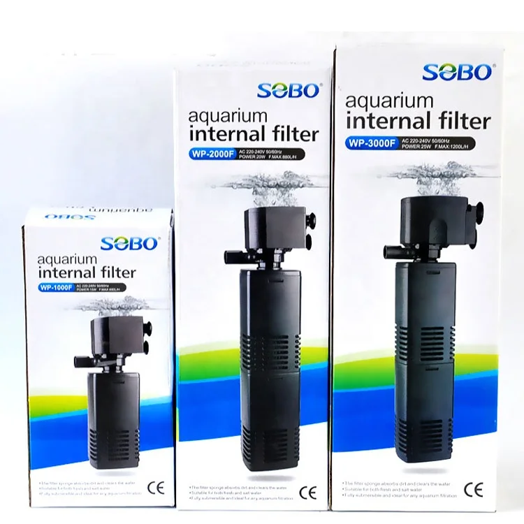 

Fish tank filter sobo aquarium internal filter pump, Black