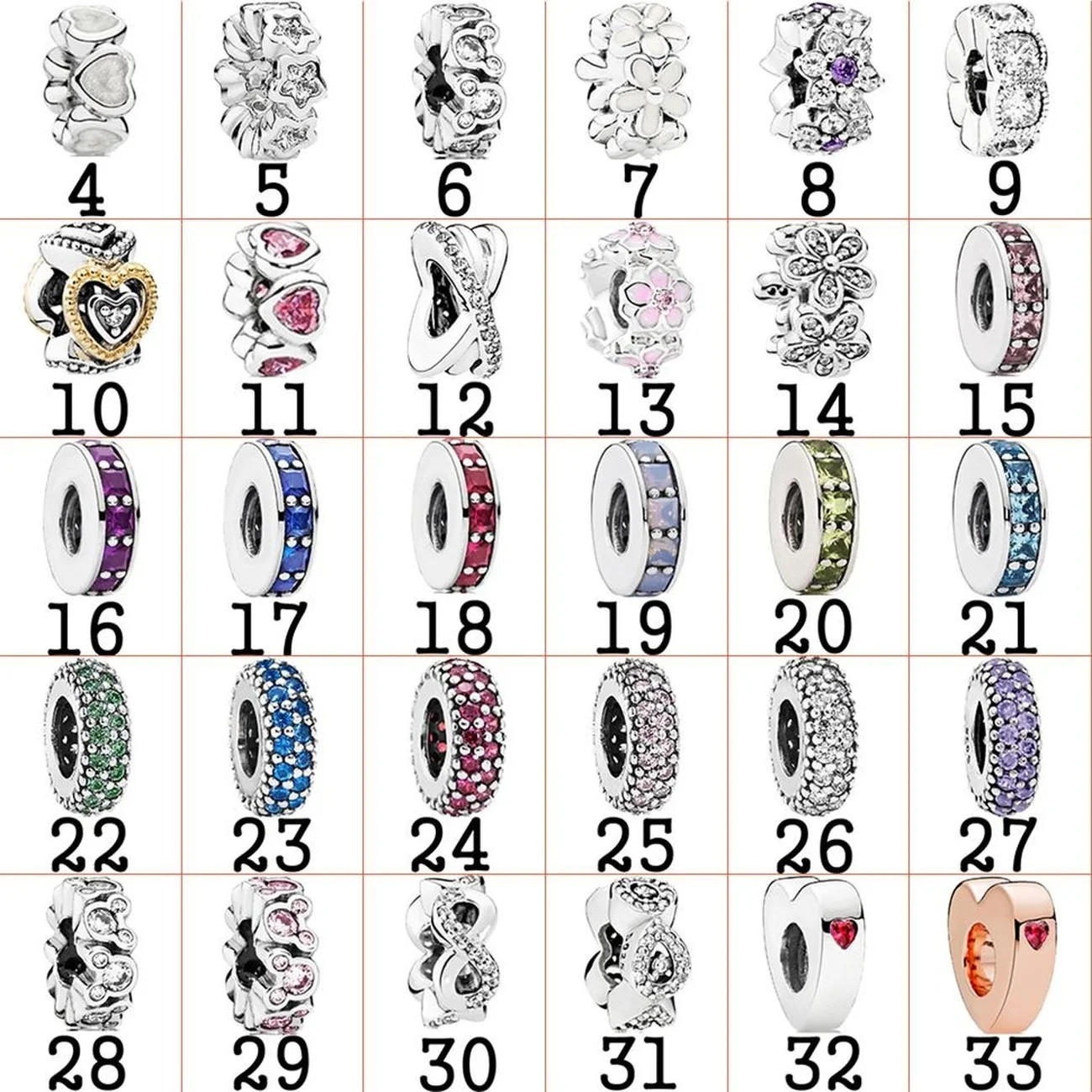 

2021 Fahmi 925 Sterling Silver DIY Charm Youth Spacer Clip Bead Original Jewellery For Women